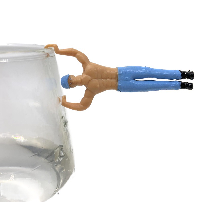 Taza de personajes creativos transfronterizos, adornos de borde, muñecas, tazas de micro paisaje, modelos colgantes, juguetes mini