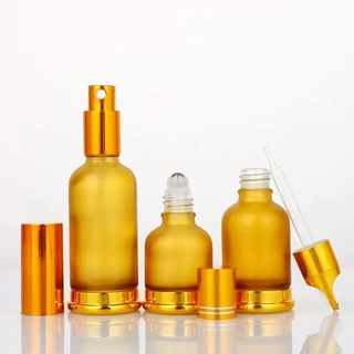 定制电镀金色银色精油瓶避光玻璃瓶20ml30ml精华液便携分装玻璃瓶