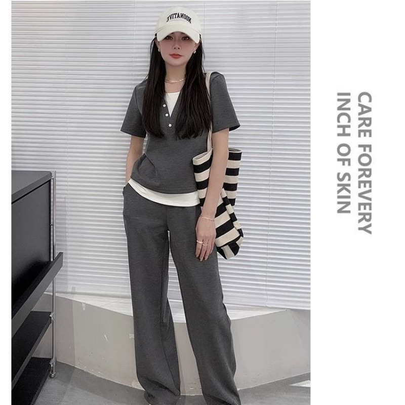 欧货休闲运动套装女春秋新款时尚洋气减龄连帽开衫卫衣两件套|undefined