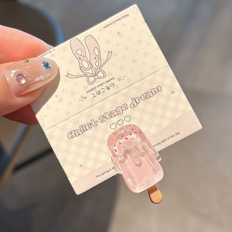 Crema ondulado punto arco clip para el cabello de la mujer adorable lateral cabello roto frisa clip de boca de pato clip para la niña clip para el cabello