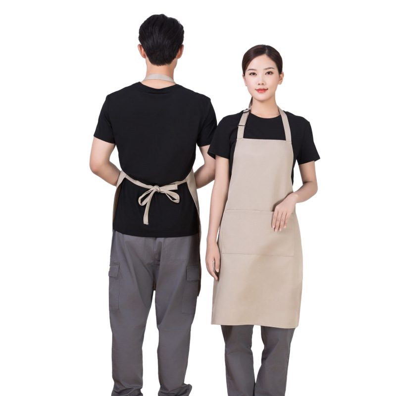 Delantal de color sólido impermeable cocina casero comedor ropa de trabajo para adultos horneado de moda cocina delantal sin mangas negro