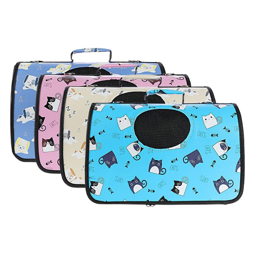Mascota gato portátil y perro fuera transparente transpirable gato bolsa de hombro crossbody portátil plegable transfronteriza bolsa de mascotas