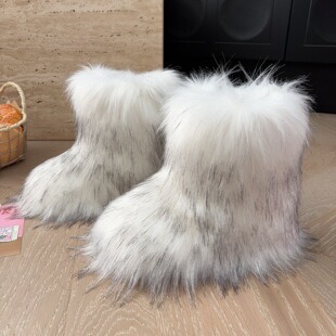 25�¿�羳��ͯѩ��ѥëëѥ��ů�º���ëѥfur boots kids BOOTS