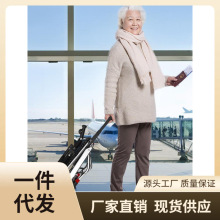 H6DQ批发老人旅游推车简易折叠轮椅飞机老年旅行超轻便携可推可坐