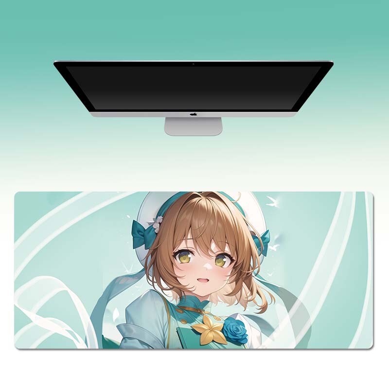 マウスパッドの1つの代理の超巨大なかわいいアニメの女子学生のキーボードのパッドは大きくて厚いロックの辺の卸売りの大きいサイズの事務室を増加します。|undefined
