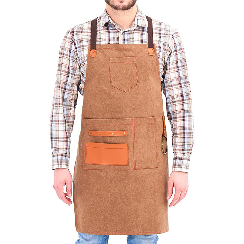 Amazon nuevo delantal de lona engrosada ropa de trabajo de peluquería femenina padre-niño arte caligrafía carpintería delantal al por mayor