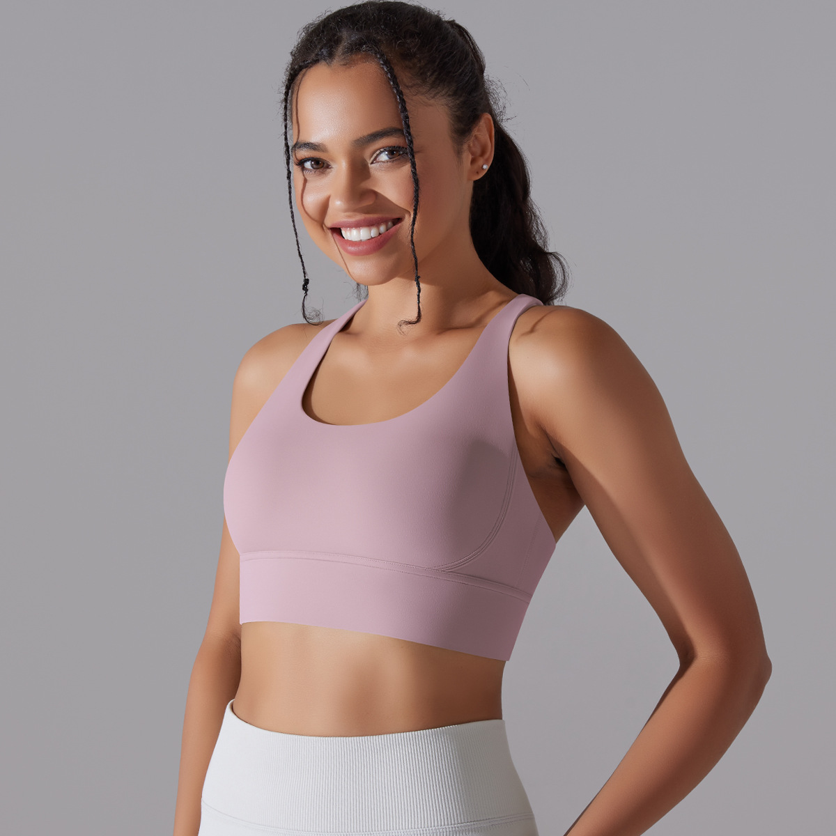 127g Weight Sleeveless Sleeve Length Nylon, Spandex Fabric Type Short Top Length Halter Crisscross Tank Tops Type Fitness, Yoga Occasion U Neck Neckline Solid Color Pattern Sports Style Sports Solid Color Nylon Spandex U Neck Active Tops Halter Crisscross Tank 48
