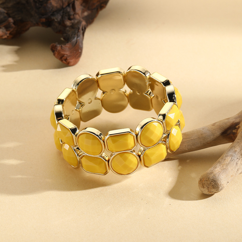 33g Weight Bracelets Classification CCB Chain Material 1 Piece Quantity Holiday, Daily, Selfie Occasion CCB Material Solid Color Pattern Women's Gender Asymmetrical Design Simple Style Style Simple Style Solid Color CCB  Beaded Bracelets Wholesale 9