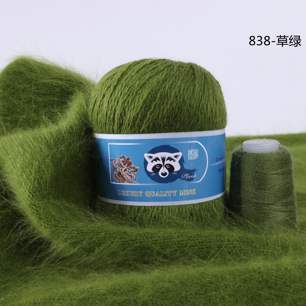 Venta Directa de fábrica medio grueso tejido a mano de lana de visón de lana Bola de lana tejida al por mayor de bricolaje bola de lana gran cantidad de descuento