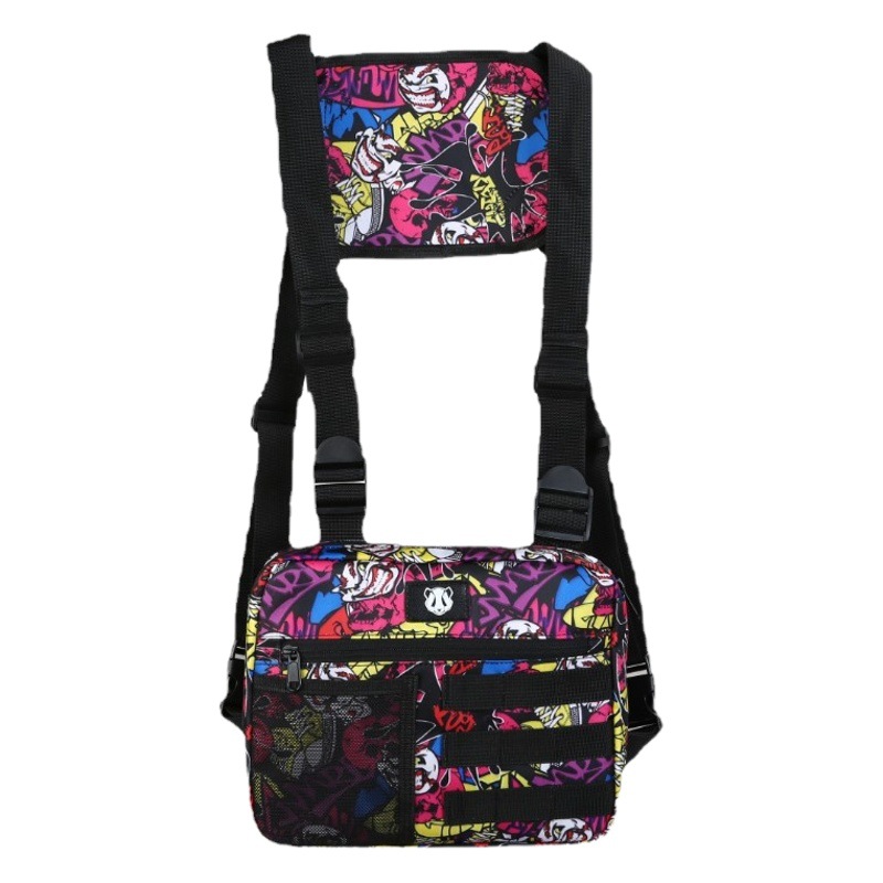 Hong Kong Style Trendy Brand Street Work Bag Casual Sports Running Vest Bag Vest Bag Workwear Functional Style Tactical Backpack
