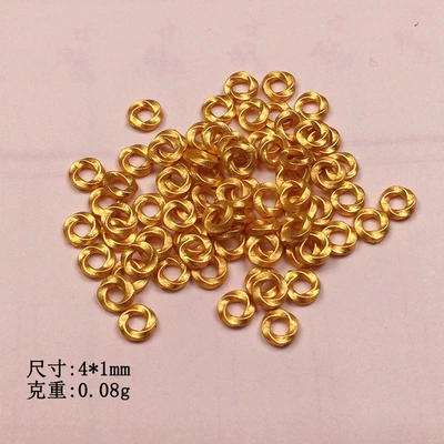 By the Gram, S925 Silver Gold-Plated Twist Spacer Beads for Bracelet Stringing, Necklace Embellishments, DIY Handmade Spacers (Zərgərlik ara hissələri) - twist-beads-per-gram-about-12