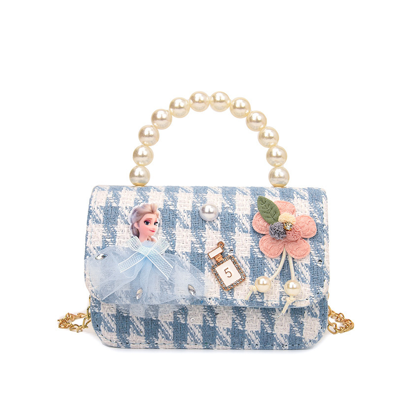 2025 nuevos niños de dibujos animados portátiles inclinados para proteger pequeños vientos de princesa de dibujos animados inclinados bolsos de perlas