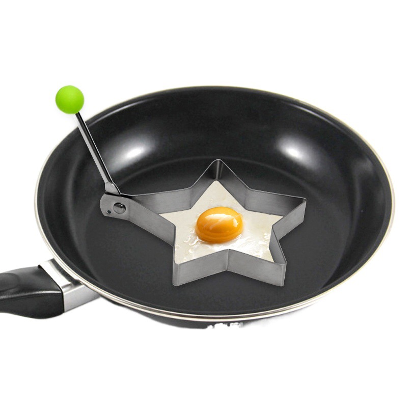 Engrosamiento de huevo de acero inoxidable máquina de freír herramienta de molienda creativa huevo escalfado al vapor molde de freír huevo en forma de amor