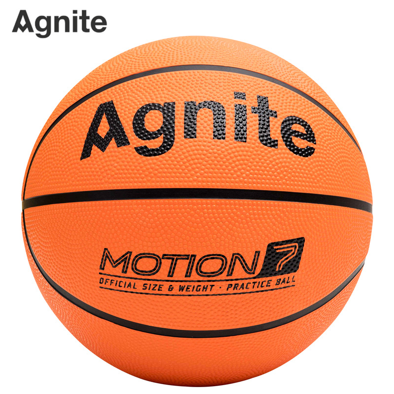 Deli Angnet F1103 Rubber No. 7 Basketball Orange Kidsren's Training Wear-Resistant Stereo Pattern