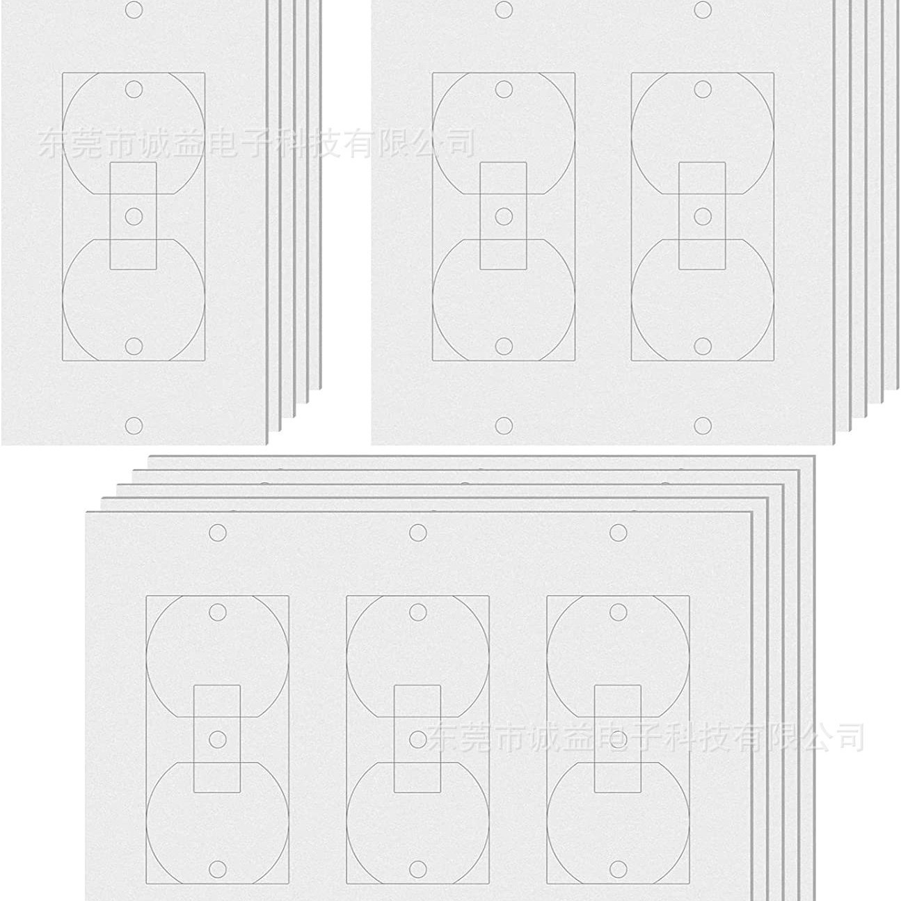 绝缘垫圈矩形壁板插座密封器 灯开关插座绝缘泡沫替换防风雨垫