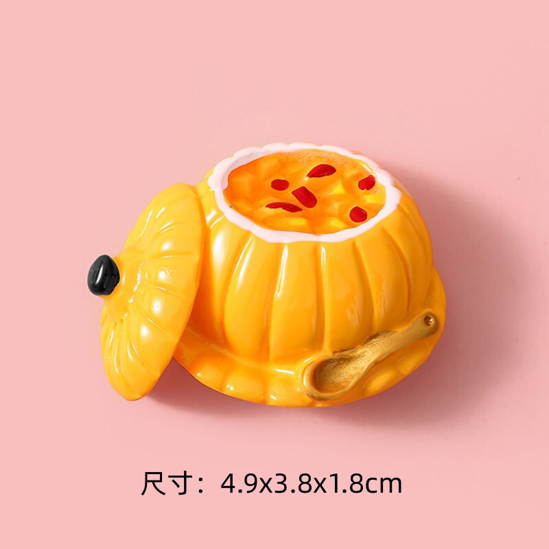 大卡食游diy冷蔵庫貼り部品樹脂シミュレーショングルメタルト油条創意玩具ままごと部品|undefined