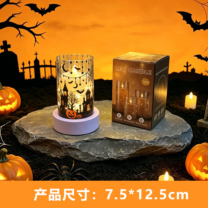 Simulación de vela electrónica falsa LED luz de atmósfera creativa Halloween cumpleaños carga remota iluminación decorativa personalizada