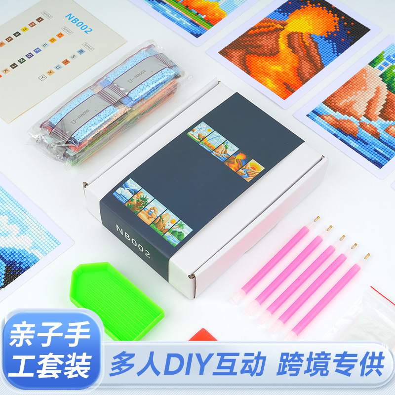 Diamante transfronterizo 5D 5 * 7 pulgadas sin marcos edición del parque nacional paisaje junto al mar serie DIY pintura decorativa para el hogar