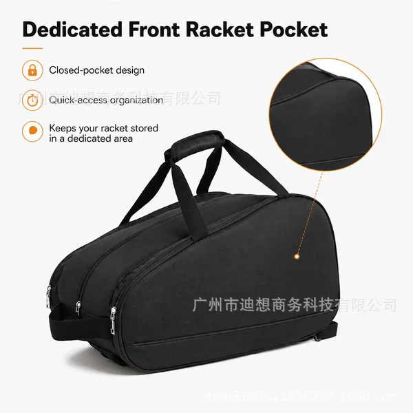 Tennis Bag with High Aesthetic Appeal, Large Capacity, Outdoor Sports Backpack, Pickleball Bag, Multifunctional Independent Shoe Compartment, Badminton Bag