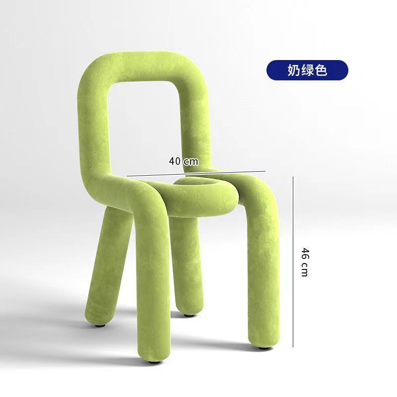 특수 모양의 의자-우유 녹색
