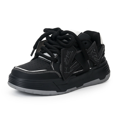 New Couple's Bread Shoes for Men and Women, Versatile Fashion, National Trend, Niche Casual Running Shoes, Thick Sole, Height Increasing, Student Shoes