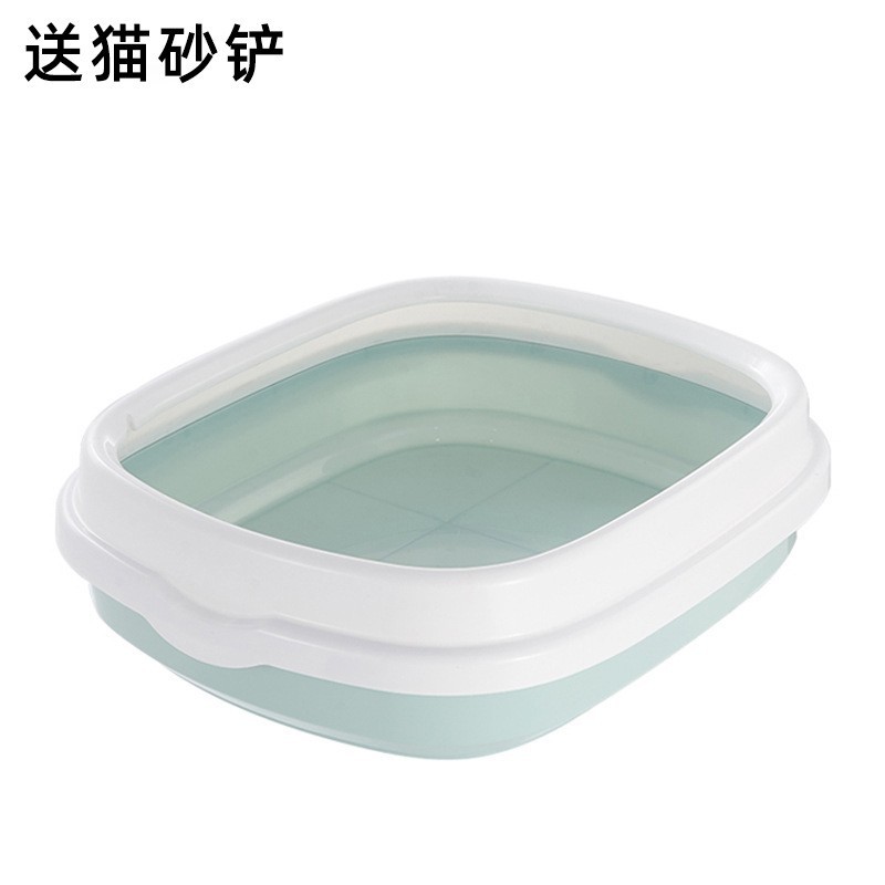 Caja de arena para gatos de gran tamaño Caja de arena para gatos semicerrada abierta Desodorante para gatos Aseo para mascotas Suministros de limpieza en stock al por mayor
