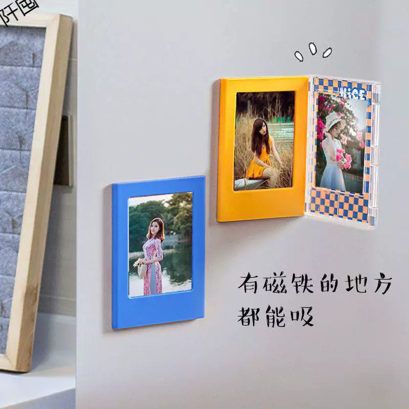 Polaroid, fridge magnet, magnetic transparent variable table photo frame, stand, 3inch