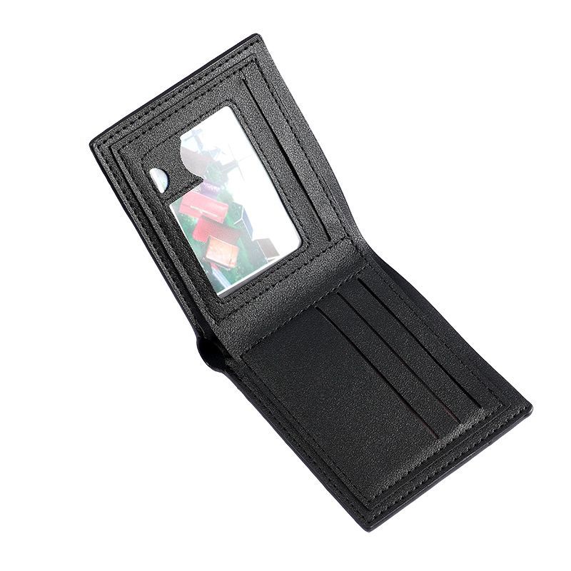 Cartera de cráneo de murciélago transfronterizo, cartera corta, cráneo retrógrado impresión, bolso de cambio de dos veces para hombres y mujeres