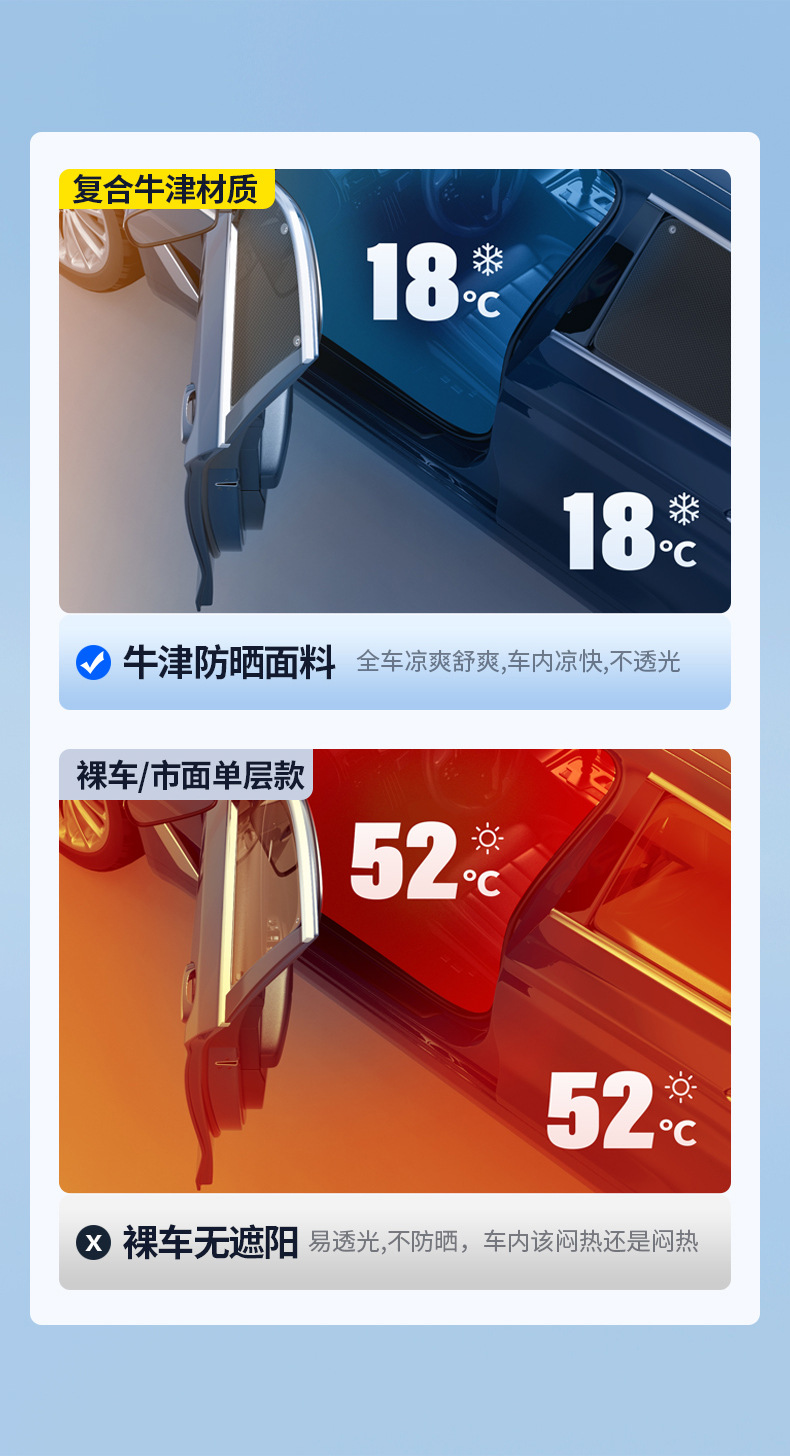 Suction cup car sunshade window sun protection heat insulation sunshade curtain car side window privacy shade