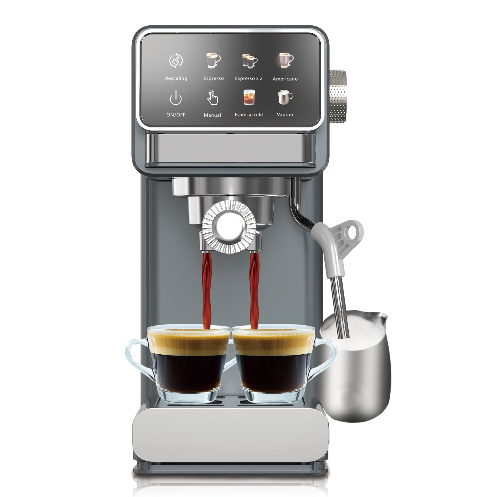Máquina de café italiana estándar europea, extracción de alta presión doméstica, oficina semiautomática, espuma de leche de vapor concentrada italiana