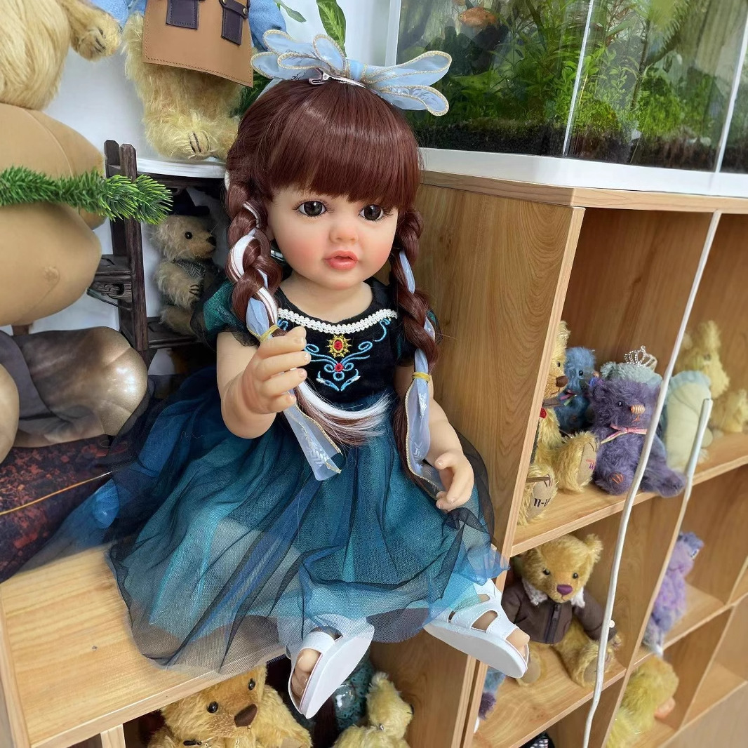 55cm de simulación de pegamento completo muñeca renacida Anna Princess TikTok suministro de comercio electrónico transfronterizo entrega de una sola pieza