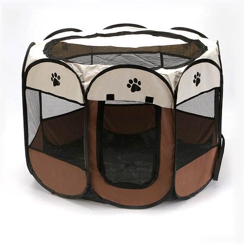 Factory direct supply foldable pet octagonal tent, pet delivery room, Oxford cloth pet octagonal cage, cat nest and dog cage