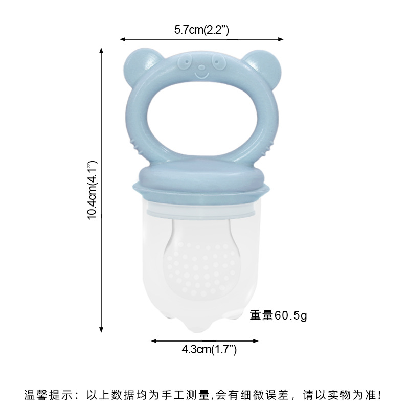 Bite le frutas y verduras le bebés y bebés bolsas de malla de silicona alimentador de bebés chupeta súper suave goma de dientes suplementos de frutas