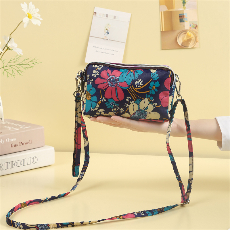 Nueva Cruz-cuerpo bolso del teléfono móvil de tres capas horizontal de gran capacidad bolso de hombro embrague larga cartera mini bolso al por mayor