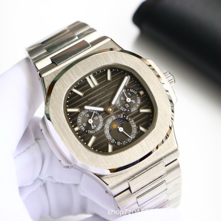 Nautilus 5740 Steel King Grenade Fully Automatic Mechanical Watch Men's Business Multifunctional Sports Elegant with Luminous