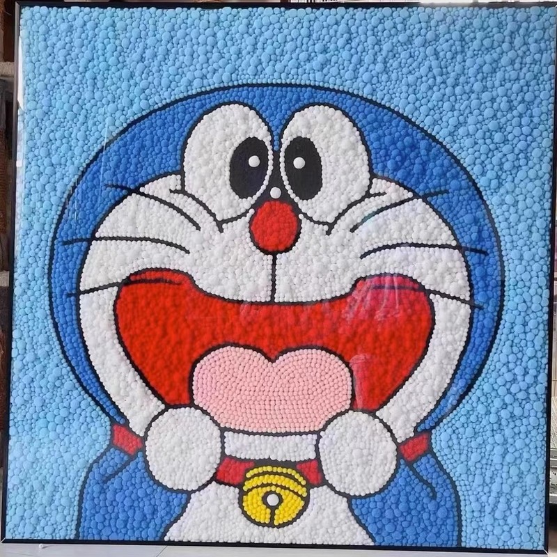 ファーボール絵画卸売DIY手作り貼り付け絵画材料パッケージ親子教育用子供用貼り付けポンポン絵画工場直販|undefined