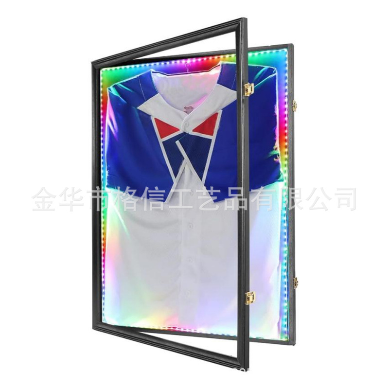 LED light jersey display frame NBA photo frame cross-border hot-selling collectible basketball football jersey wall hanging picture frame LED light jersey display frame NBA photo frame cross-border hot-selling collectible basketball football jersey wall hanging picture frame