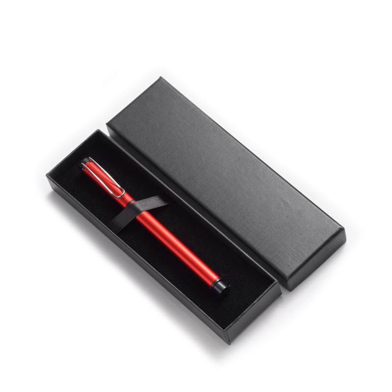 Caja de regalo para artículos de oficina, bolígrafo de carbono negro, bolígrafo de gel, caja de regalo individual, caja a juego, caja de regalo para bolígrafo