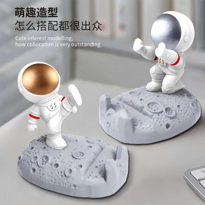 Astronaut Mobile Phone Holder, Astronaut Creative Figurine, Gift Decoration, DIY Ornament, Desktop Phone Stand