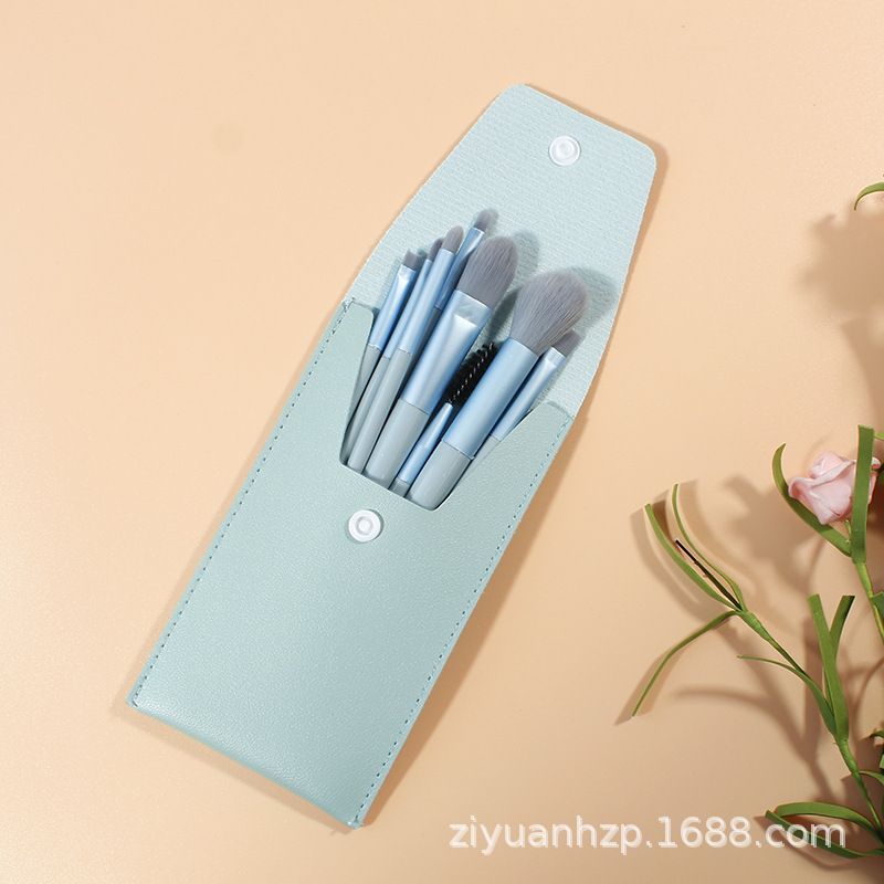 Venta directa de fábrica ocho 8 macarons maquillaje cepillo principiante portátil corrector cepillo base cepillo maquillaje cepillo conjunto completo transfronterizo