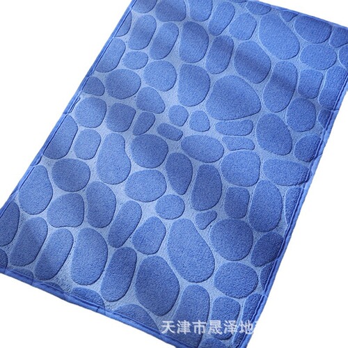 Floral Eggstone Coral Velvet Bathroom Mat Cross-border 3D Memory Texture Sponge Non-slip Absorbent Entrance Mat
