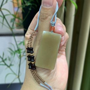Jin Yutang Hetian Jade Sugar Jade Ping An No-incident Brand Oil, Fine Sugar Color, Yingying, Simple, Generous and Safe