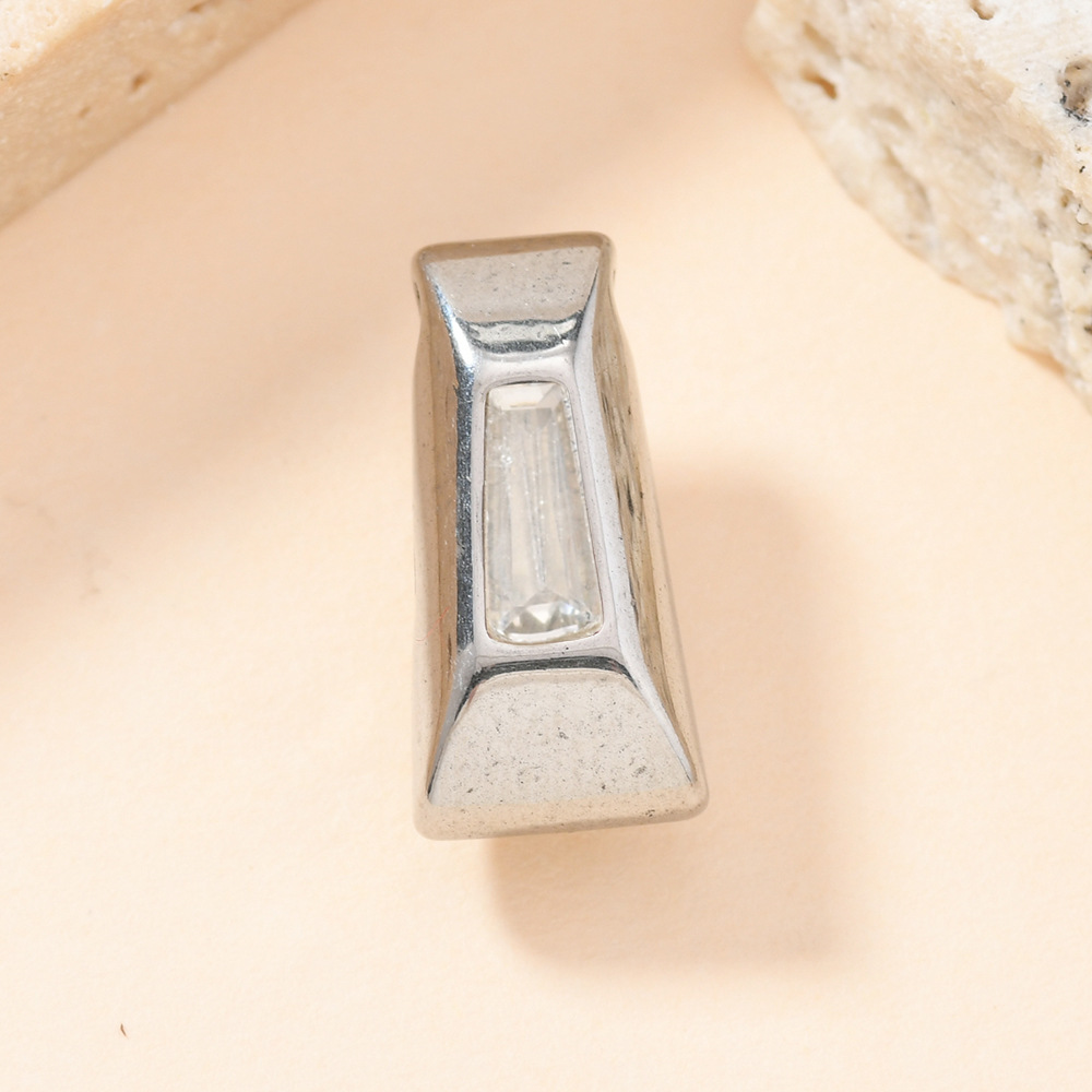 Un solo colgante de acero inoxidable accesorios de fundición de diseño de diseño universal colgante de piedra de silicio accesorios diy