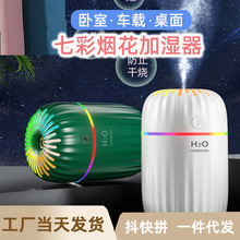 迷你车载USB香薰加湿器家用卧室小型便携加湿器带灯桌面静音补湿