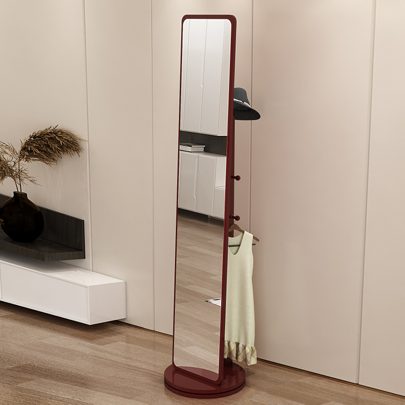 Espejo de cuerpo entero, espejo de piso para vestir, espejo de probador de dormitorio doméstico para niñas, espejo grande tridimensional móvil giratorio de viento