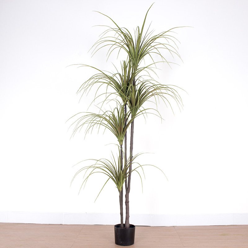 Fábrica de árboles artificiales Venta caliente decoración de plátano artificial planta verde artificial en maceta comercial decoración suave árbol artificial