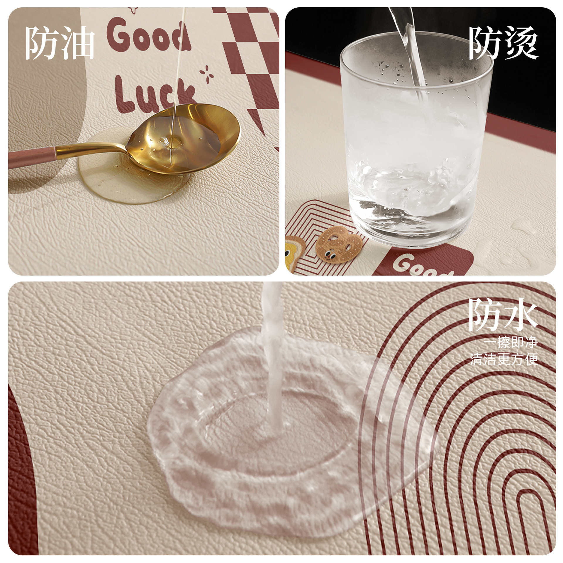 Atmosfera de Año Nuevo almohadilla de mesa impermeable a prueba de agua a prueba de aceite sin lavable mantel de mesa 2025 nuevo almohadilla de mesa de té almohadilla de protección de escritorio