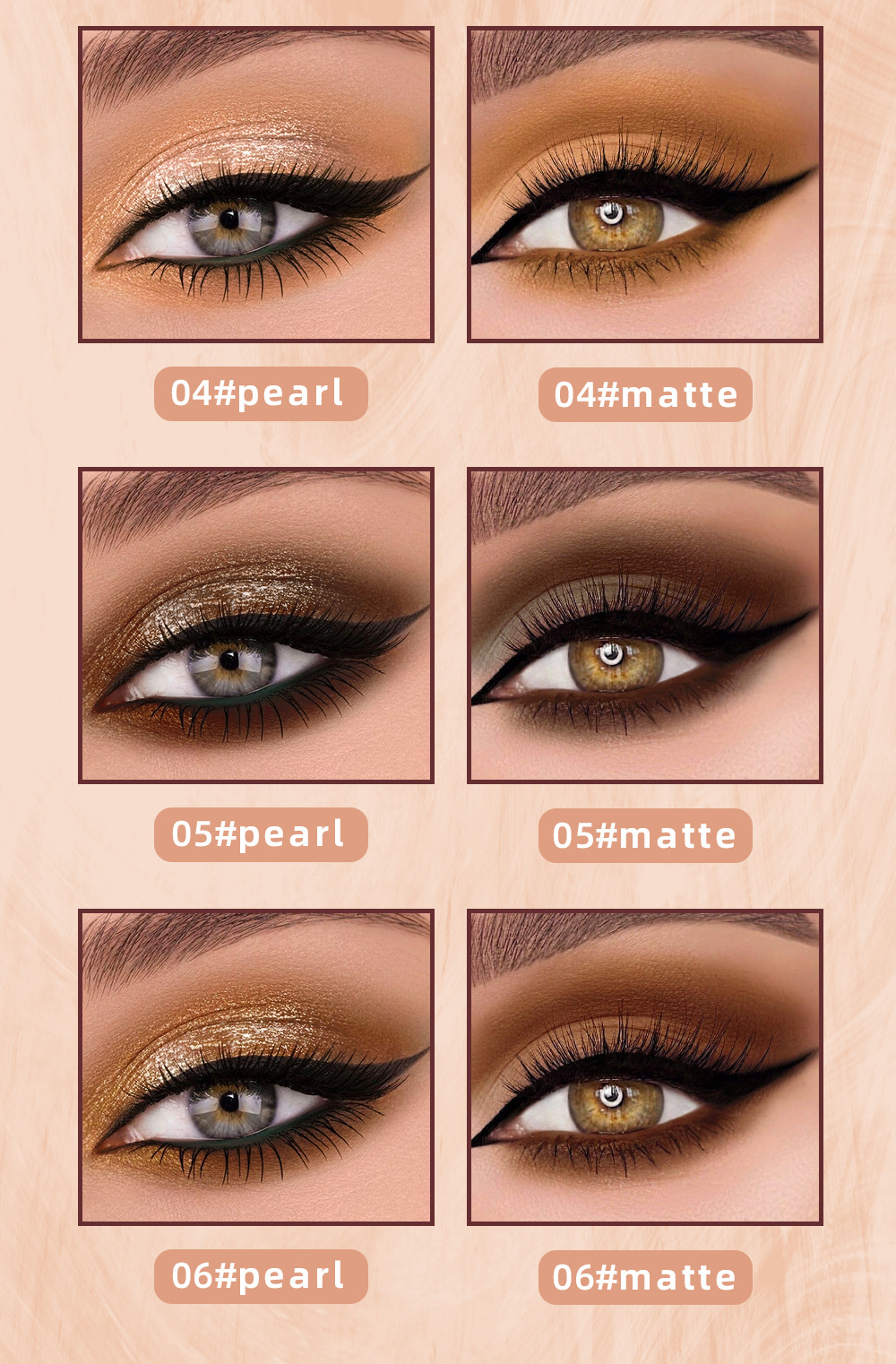 QIBEST Double-Head Liquid Eyeshadow Pearl Matte Fine Glitter Natural Brightening High-gloss Eyeshadow Liquid Makeup Set undefined