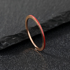 Cross-border Korean version niche Western popular stainless steel accessories 1mm ultra-fine oil titanium steel ring finger manufacturer