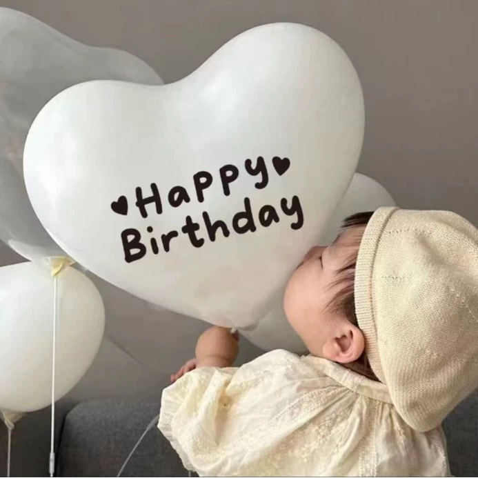 Полная луна день рождения смайлик воздушный шар наклейка цифровая наклейка на воздушный шар k-стиль английская наклейка с днем рождения